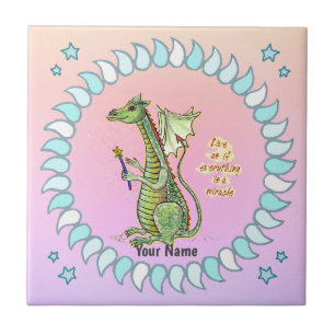 Zauberer Drache Fliese