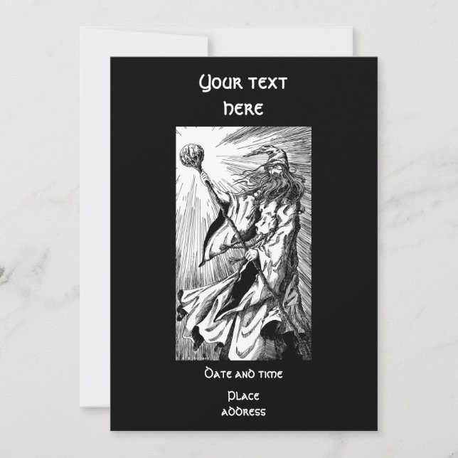 Zauberer Einladung (Vorderseite)