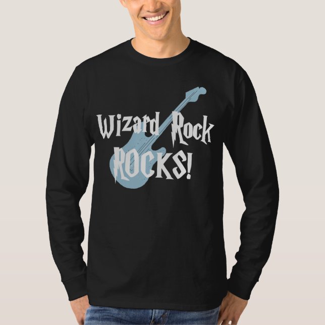 Zauberer-Felsen schaukelt dunkles Shirt (Vorderseite)