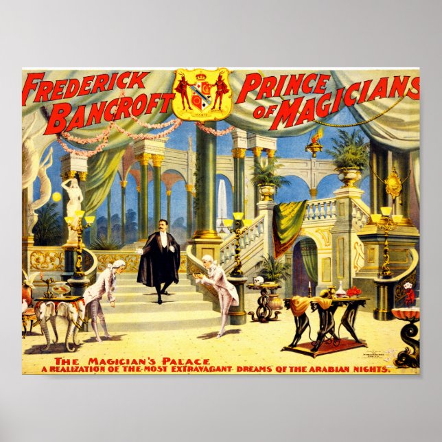 Zauberer Frederick Bancroft aus der Vintage-Zeit Poster (Vorne)