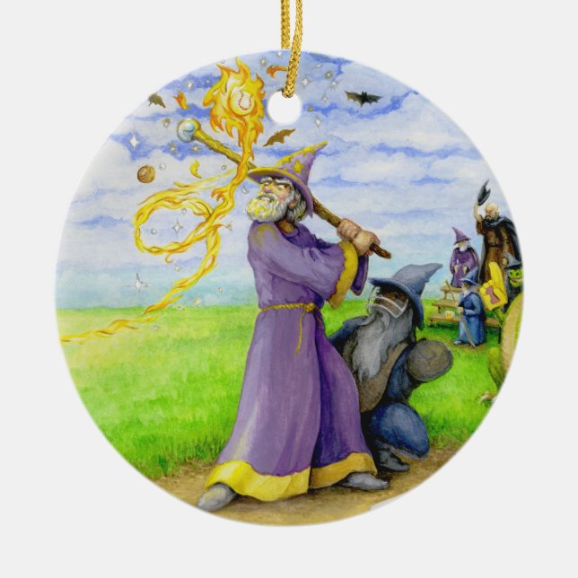 Zauberer für Bat Keramik Ornament (Vorne)
