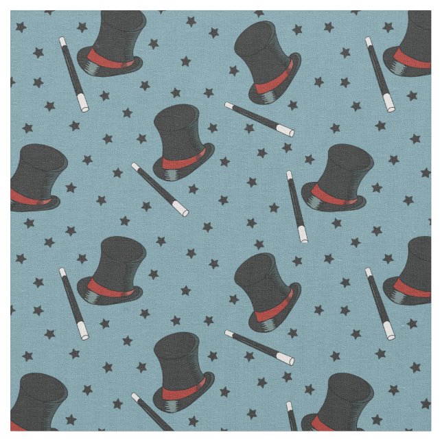 Zauberer Hats, magische Wände und Sterne Blau Stoff (Nahaufnahme)