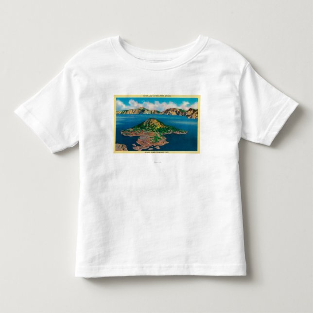 Zauberer-Insel Llao CliffCrater vom See ODER Kleinkind T-shirt (Vorderseite)