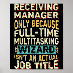 Zauberer Jobtitel Zitat - Lustiger Empfangsleiter Poster