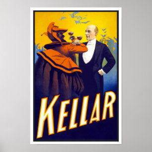 Zauberer Kellar, 1899. Vintage-Werbung Poster