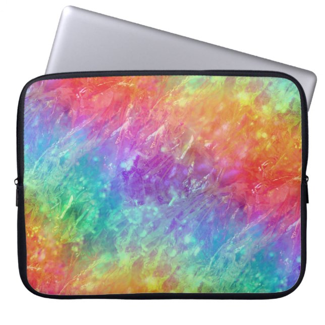 Zauberer - lebhafter Regenbogenriss ombre: Laptopschutzhülle (Vorderseite)