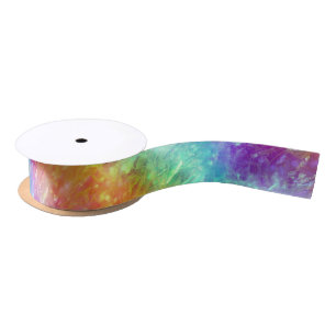 Zauberer - lebhafter Regenbogenriss ombre: Satinband