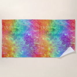 Zauberer - lebhafter Regenbogenriss ombre: Strandtuch