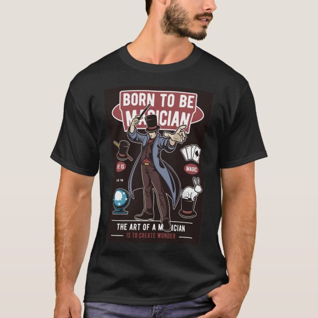 Zauberer Magier zaubern T-Shirt (Vorderseite)