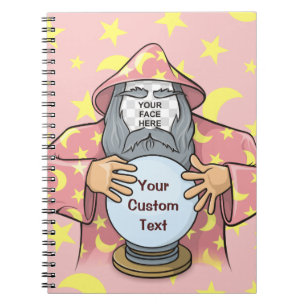 Zauberer mit Gesicht Notizblock