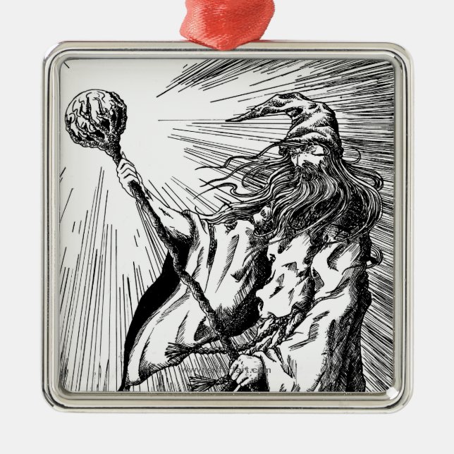 Zauberer Ornament Aus Metall (Vorne)