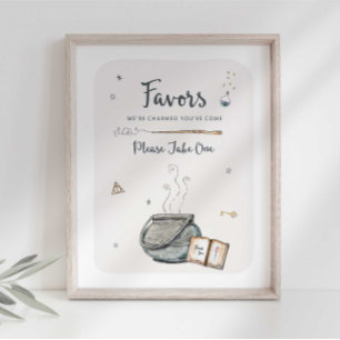 Zauberer-Partygeschenk-Schild Poster