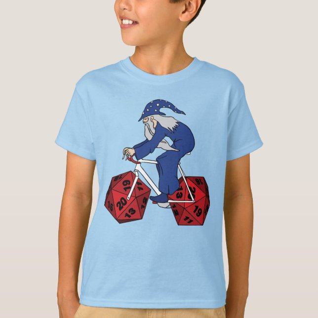 Zauberer-Reitfahrrad mit 20 mit Seiten versehenen T-Shirt (Vorderseite)