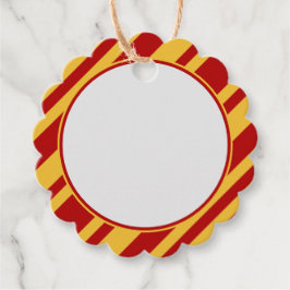 Zauberer Rot und Gold Blank Scallop Geschenkanhänger