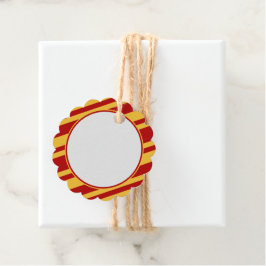Zauberer Rot und Gold Blank Scallop Geschenkanhänger