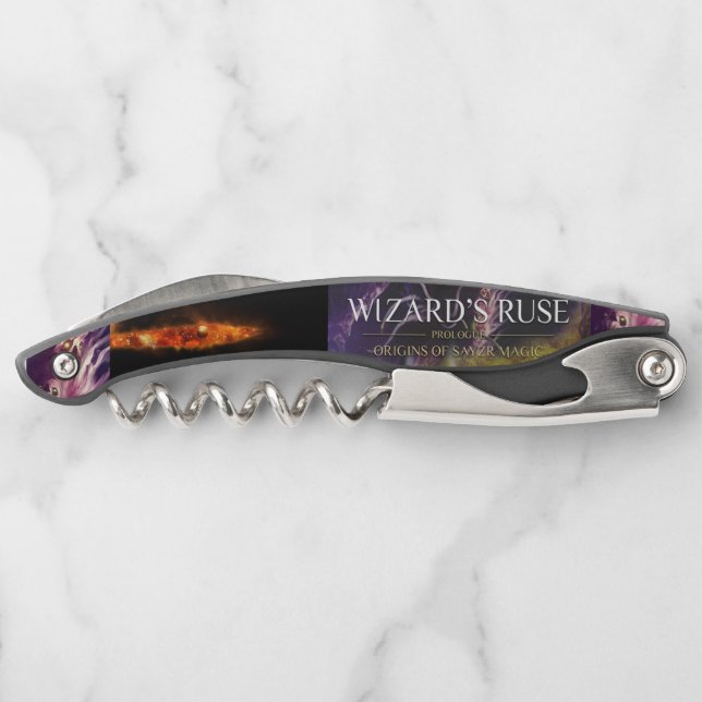 Zauberer Ruse Cork Screw Flaschenöffner Kellnermesser (Rückseite)