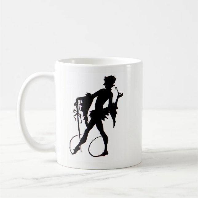 Zauberer-Silhouette der 1920er Jahre Kaffeetasse (Links)