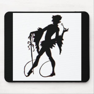 Zauberer-Silhouette der 1920er Jahre Mousepad