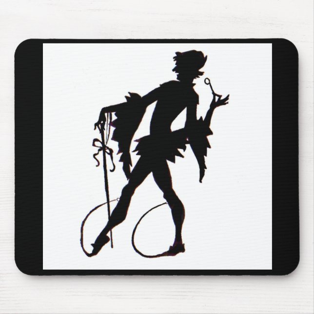 Zauberer-Silhouette der 1920er Jahre Mousepad (Vorne)