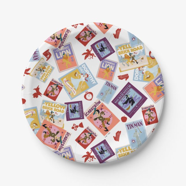 Zauberer von Oz™ Charakter-Druck-Wurf-Muster Pappteller (Vorderseite)