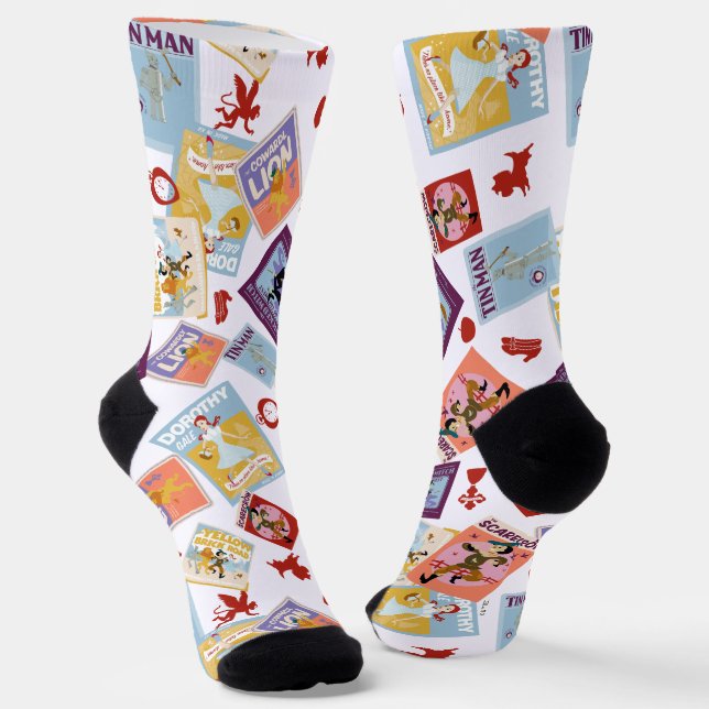 Zauberer von Oz™ Charakterdruck-Wurfvorlage Socken (Gewinkelt)