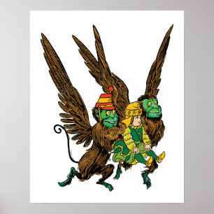 Zauberer von Oz, Dorothy, Böse fliegende Affen Poster