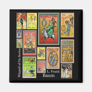 Zauberer von Oz L Frank Baum Collage Magnet