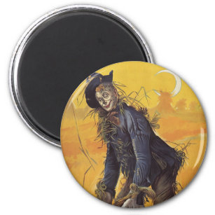 Zauberer von Oz Scarecrow, Vintage Märchen Magnet