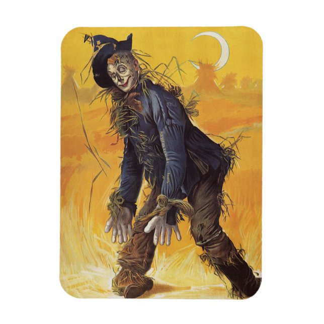 Zauberer von Oz Scarecrow, Vintage Märchen Magnet (Vertikal)