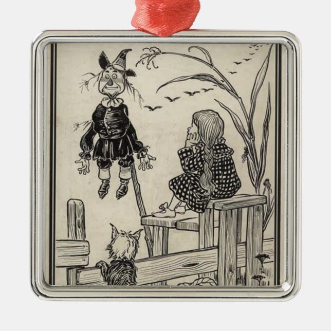 Zauberer von Oz Silbernes Ornament (Vorne)