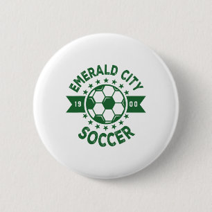 Zauberer von Oz Smaragd-Stadt Fußball Kostüm Button