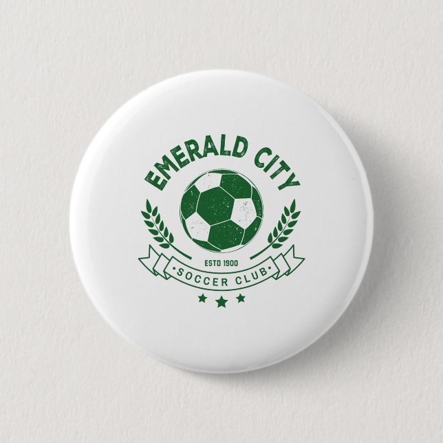 Zauberer von Oz Smaragd-Stadt Fußball Kostüm  Button (Vorderseite)