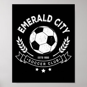 Zauberer von Oz Smaragd-Stadt Fußball Kostüm Ha Poster