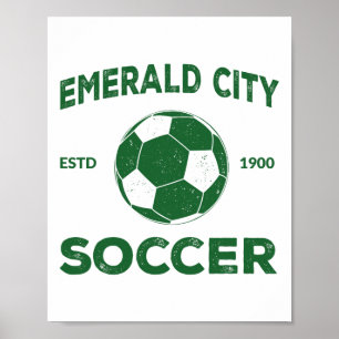 Zauberer von Oz Smaragd-Stadt Fußball Kostüm Poster