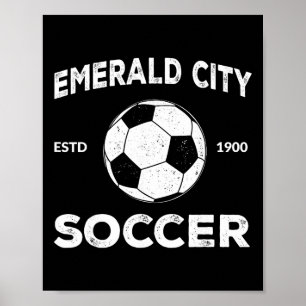 Zauberer von Oz Smaragd-Stadt Fußball Kostüm Poster
