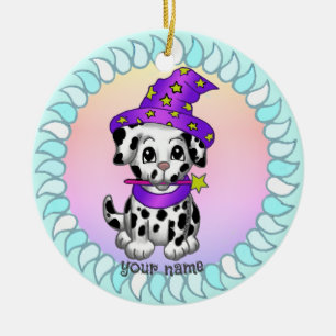 Zauberer-Welpe-Hunde-Ornament Keramik Ornament
