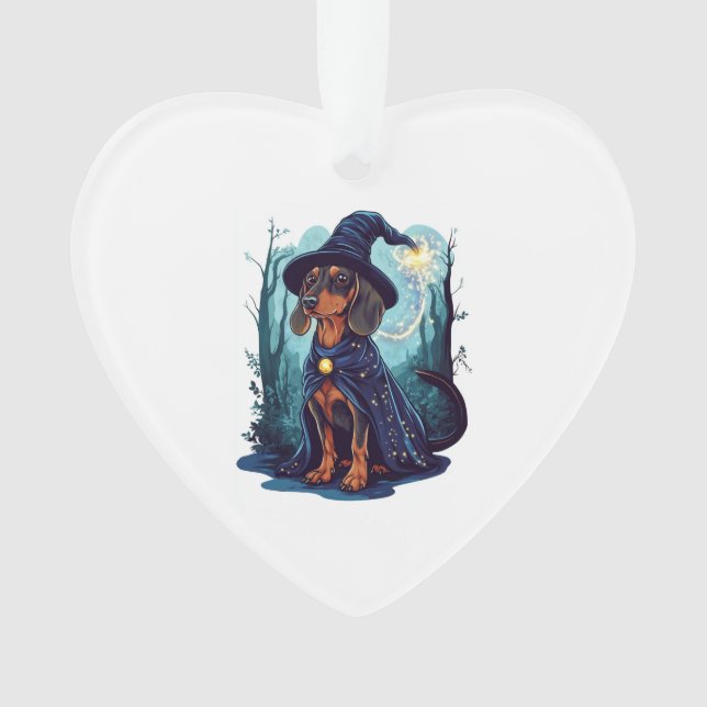 Zauberer Wiener � Magischer Dachshund Ornament (Vorderseite)