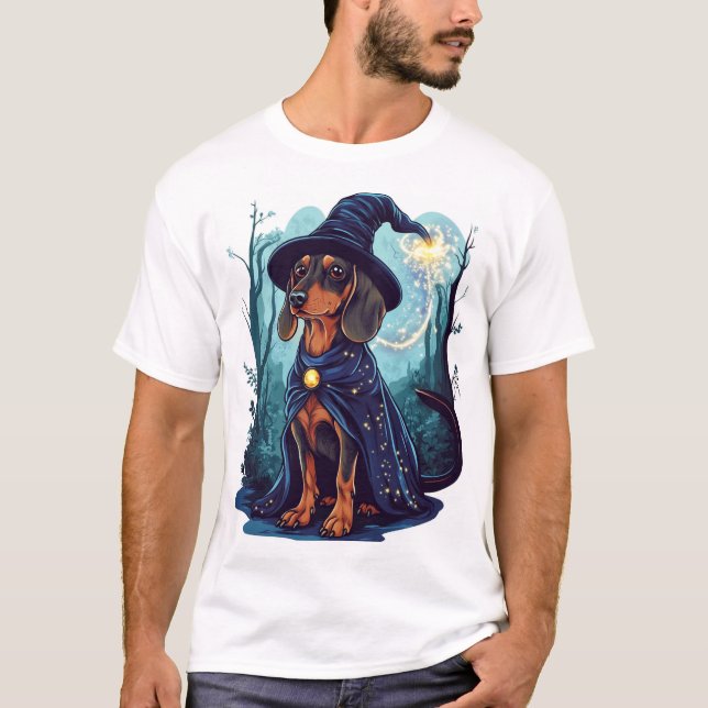 Zauberer Wiener � Magischer Dachshund T-Shirt (Vorderseite)