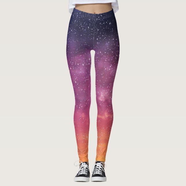 Zauberfarbe: Himmelshintergrund bezaubern. Leggings (Vorderseite)