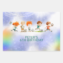 Zauberfußball Geburtstagsspiel Geschenkpapier Set