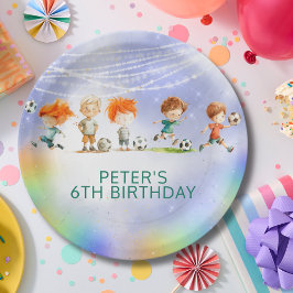 Zauberfußball Geburtstagsspiel Pappteller