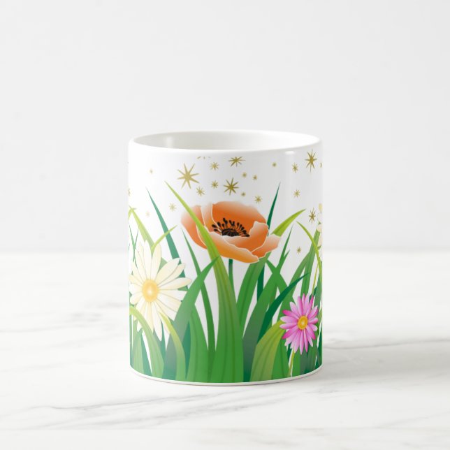 Zaubergarten-Blumenzene Kaffeetasse (Mittel)