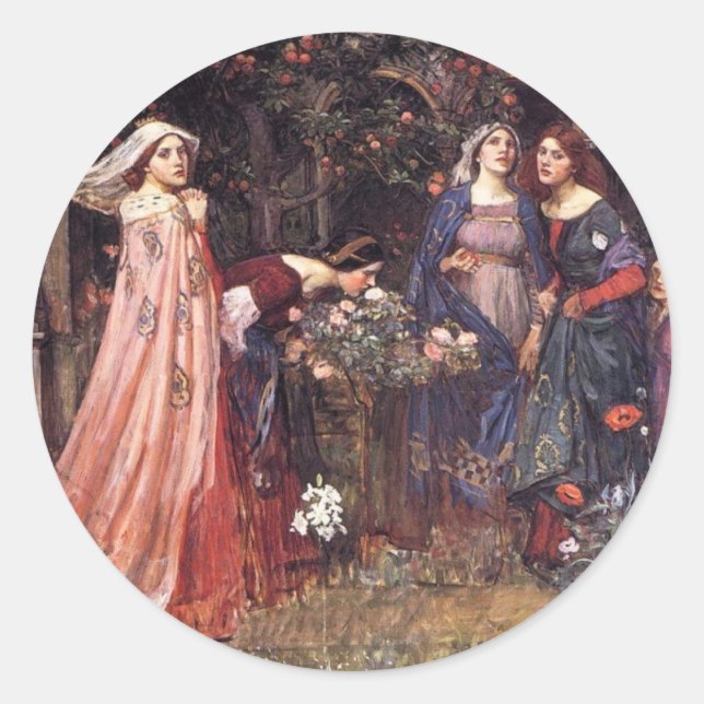 Zaubergarten Runder Aufkleber (Vorderseite)