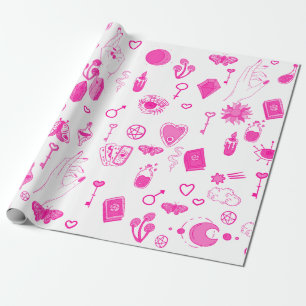 zauberhaft pinkfarben geschenkpapier