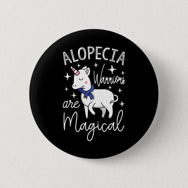 Zauberhafte Alopezie-Krieger Button (Vorderseite)