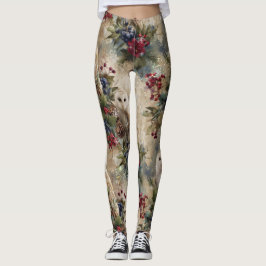 Zauberhafte Blumen-Eule Leggings