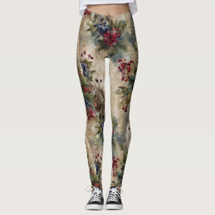 Zauberhafte Blumen-Eule Leggings