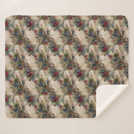 Zauberhafte Blumen-Eule Sherpadecke