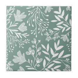 Zauberhafte Blumenwiesen-Träume L6 Weiße Blume Fliese