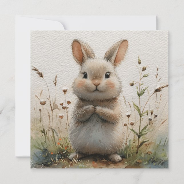 Zauberhafte Bunnies: magische Momente 🐰 Digital Feiertagskarte (Vorderseite)